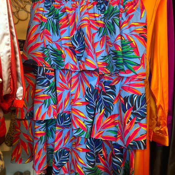 Tropical Print Midi Skirt - Picture 3 of 3